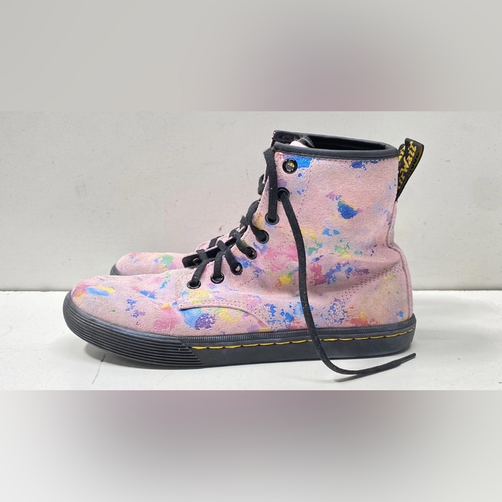 Dr. Martens Multi Tie dye  pink Combat Boots sz 7